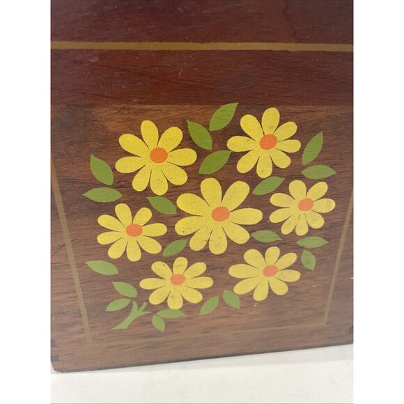 Vintage Imperial Floral Painted 3-Piece Hand Made Hardwood Kitchen Container Set - Picture 4 of 16